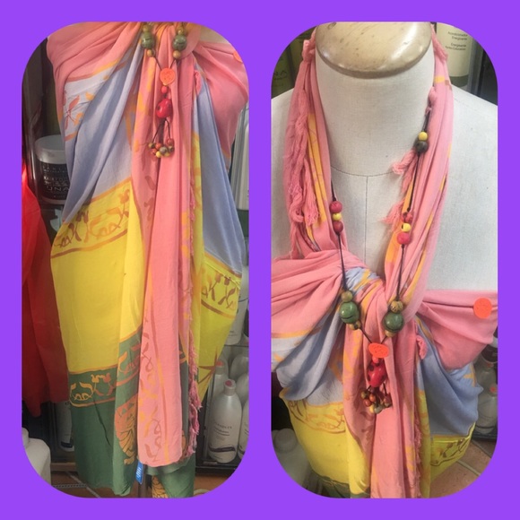 The Lavender Versatile Sarong Cover Up. 64” by 45” - Picture 4 of 8